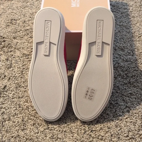 MICHAEL Michael Kors Bright Red Keaton Slip-On Shoes - Picture 4 of 6